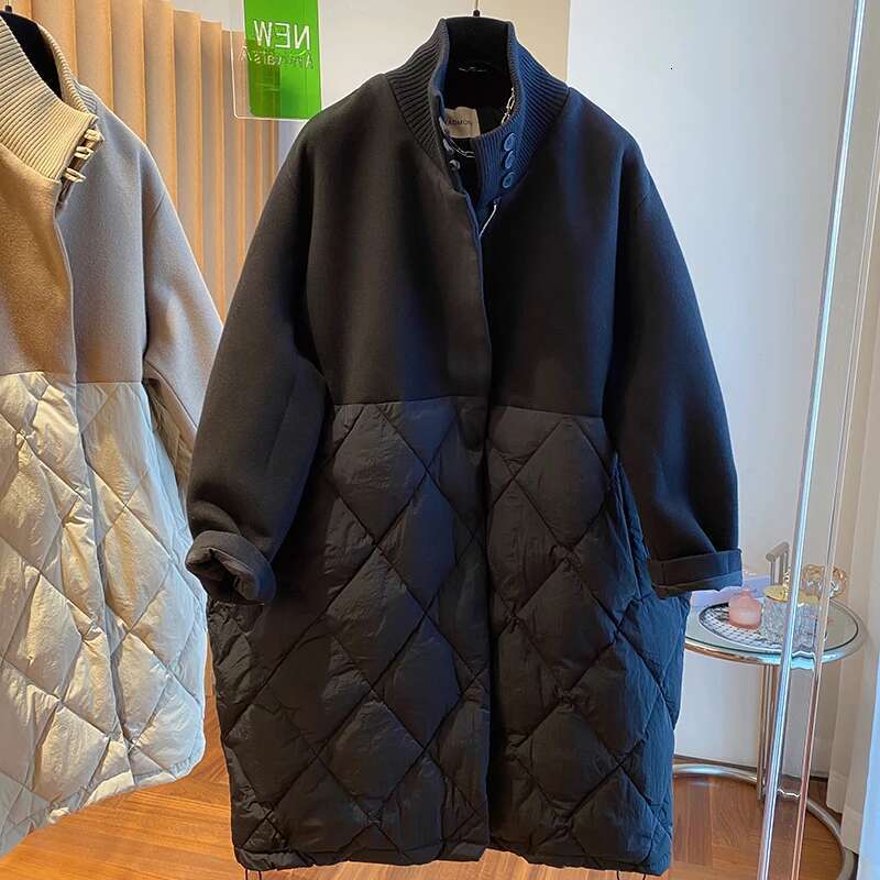 Winter New Long Cotton-Padded Jacket Women Zipper Loose Padded Coat Female Design Sense Niche Thickening Warm Cotton Jackets