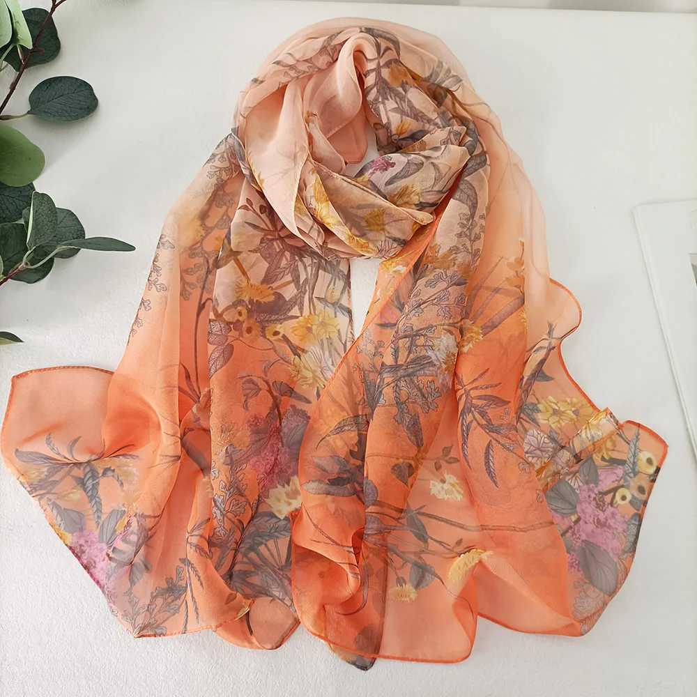 Green Grass Womens Elegant Chiffon Georgette Bandana Scarf Summer Beach Sunscreen Thin Headscarf W250107