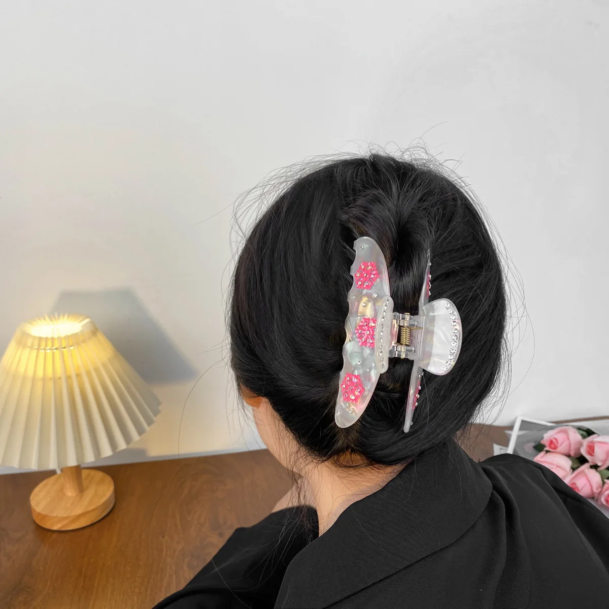 Christmas Hairpin Temperament Beautiful Snowflake Claw Clip Large Hairpin Hair Accessories Hair Shark Clip 250103