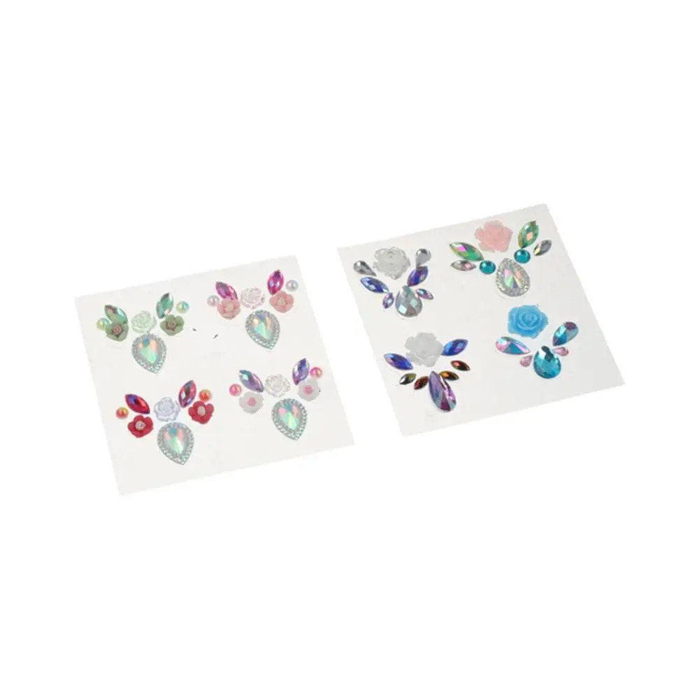 Adhesive Makeup Diamond Sticker 3D Crystal Temporary Gems Tattoo Glitter Mask Women 241230