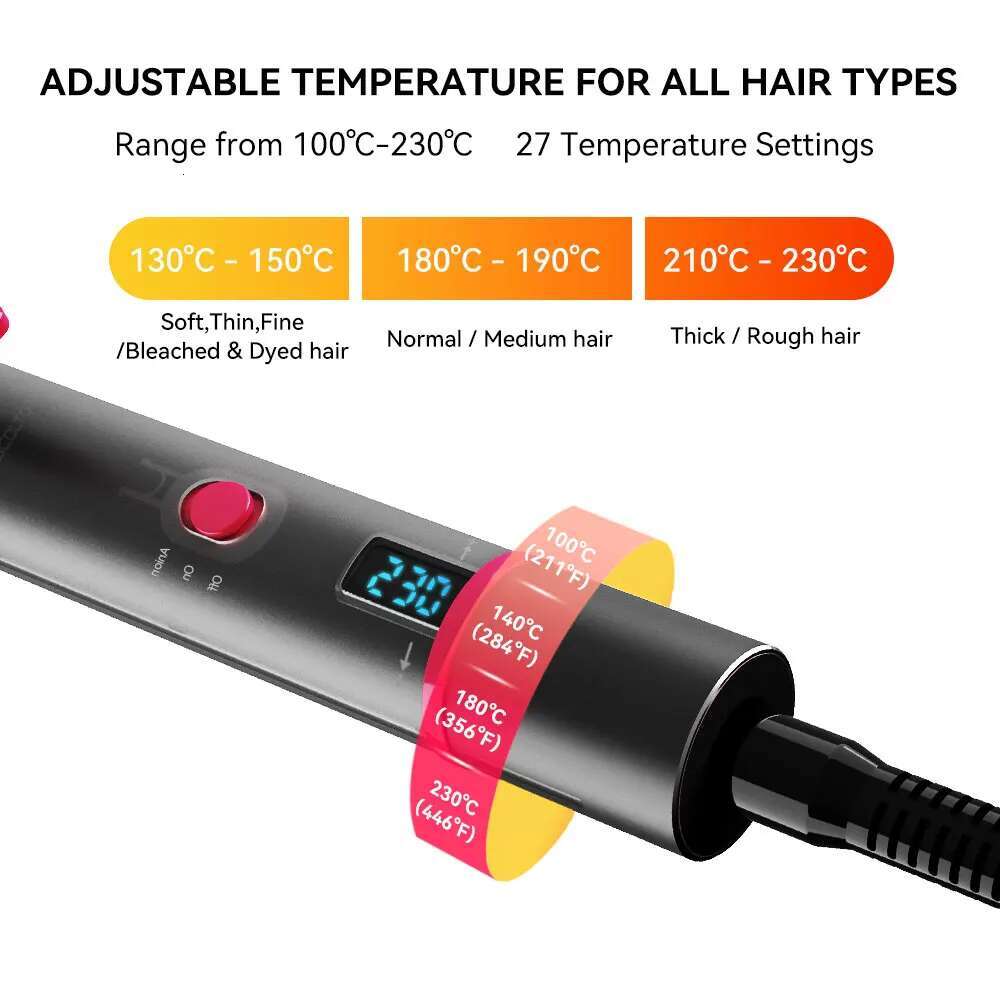 Lescolton 2in1 Ceramic Curg Straightener Hair Curler Roller Straightening Irons Styg TooIs Wands Dual Voltage