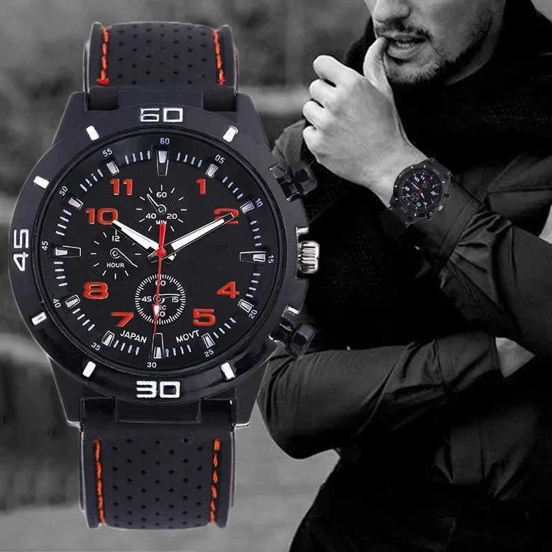 Brand Date Quartz Men Watches Luxury Male Clock Chronograph Silica Gel Sport Mens WristWatch Hodinky Relogio Masculino WholesaleX250107