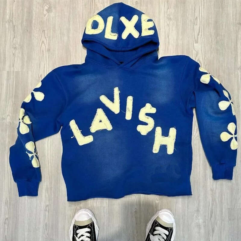 Fashion Letter Embroidered Men's and Women's Loose Hooded Hoodie