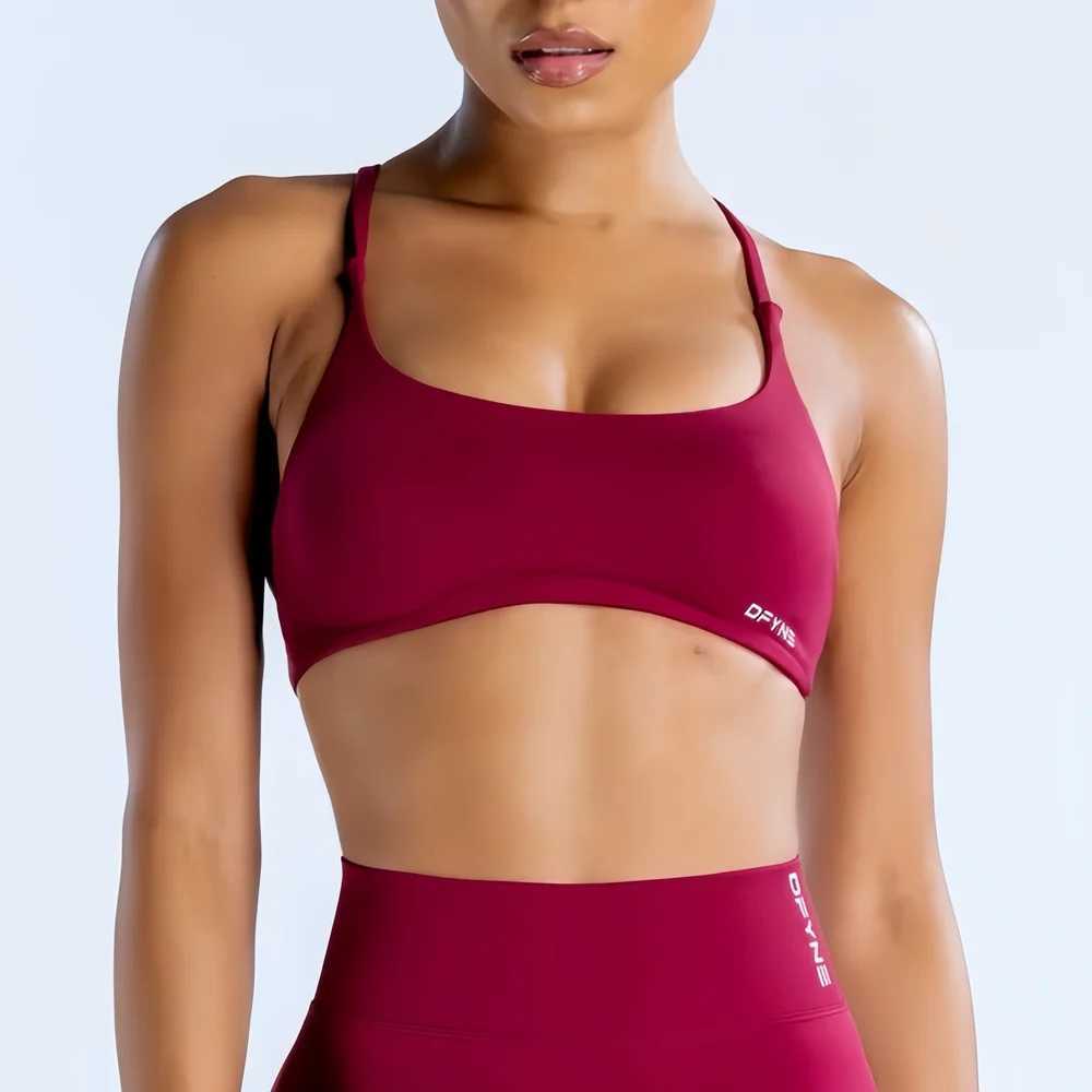 Dynamic Twist Back Bra with Women Seamless Yoga Top Bra Medium Support Padded Gym Crop Top Stretchy Fitness Sports TopXJ250106