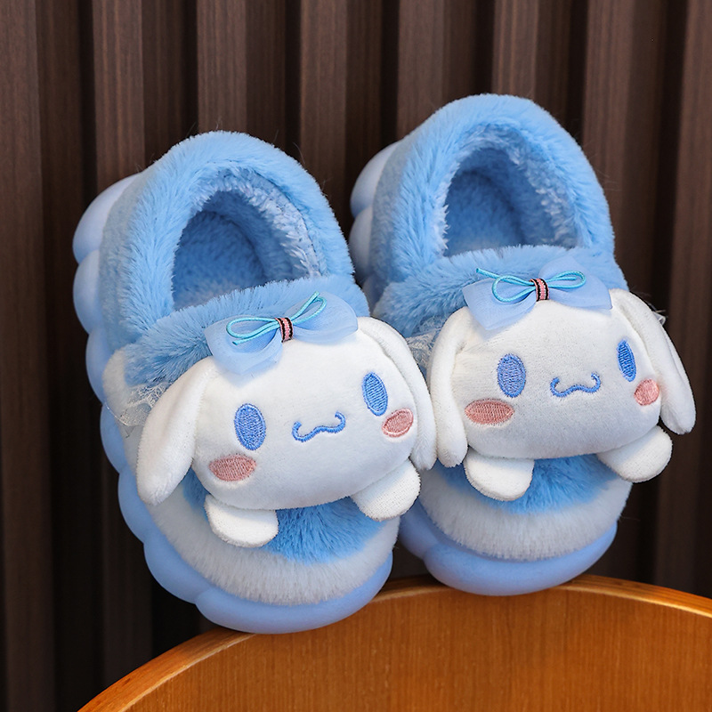 Toddler New Winter Cute Cartoon Non-slip Children's Plush Slippers Soft Sole Fluffy Kidsnest Kids Girls Youth Indoor Mule Warm Home Cotton Shoes  - view 6