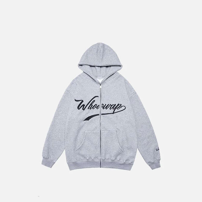 Fashionable American Letter Embroidered Loose Hooded for Casual Men and Women Same Style Couple Hoodie