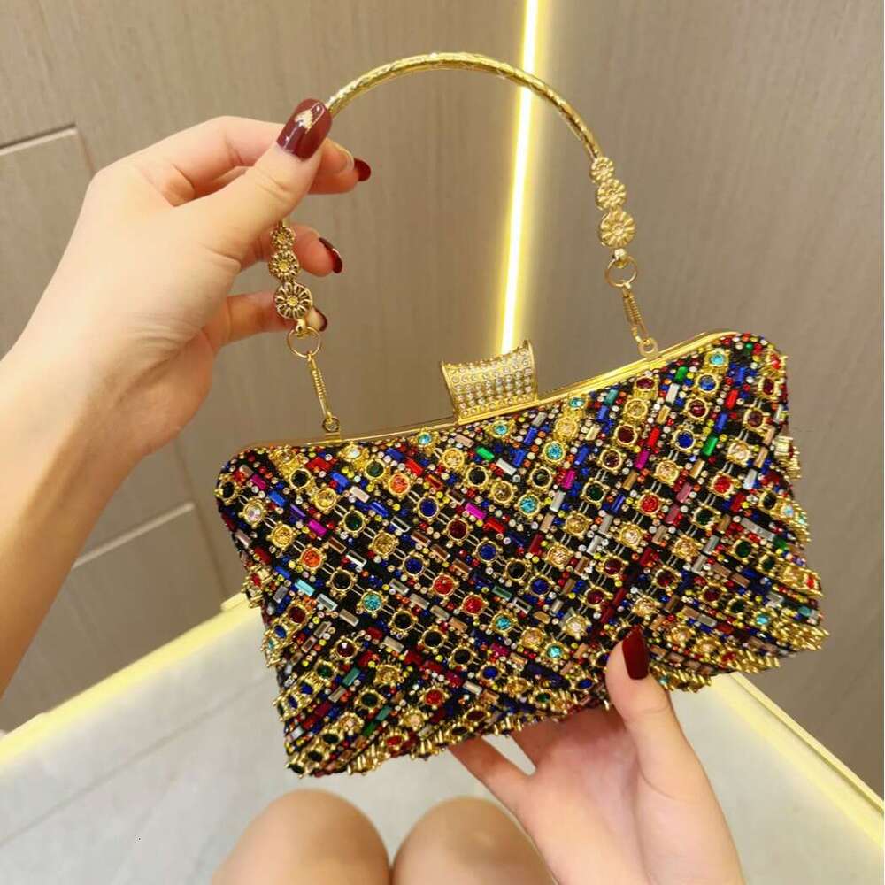 New Foreign Trade Handbag, Wedding Birthday Evening Dress Bag, Dia Inlaid Diagonal Cross Banquet Bag