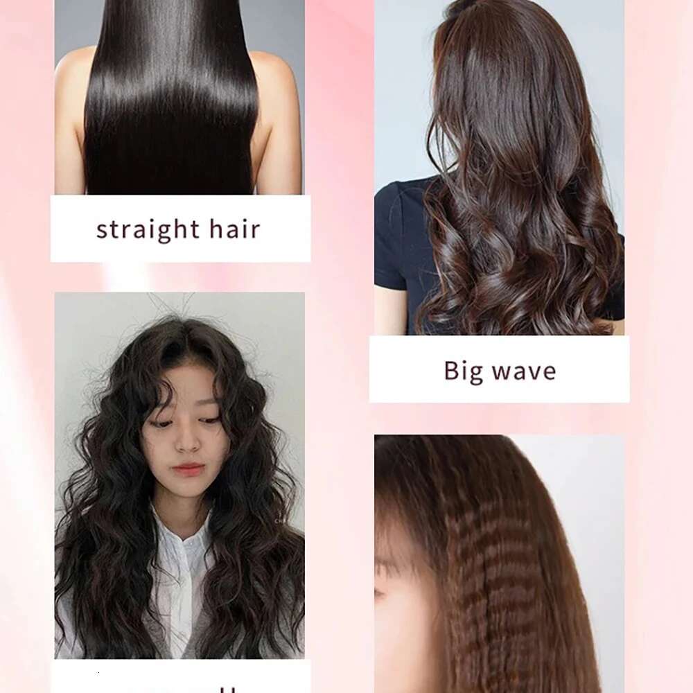 4 in 1 Straightener Crimper Wand Curler Flat and Curg Iron Women Hair Styg Waver Adjustable Temperature