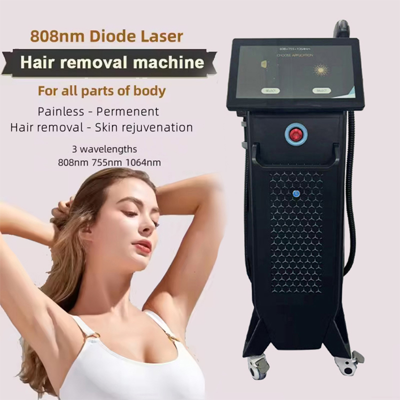 Newest Design 808nm Diode Laser Hair Removal Machine Diode Laser Permanent Removal Of All Body Hair Suitable for All Skin Types