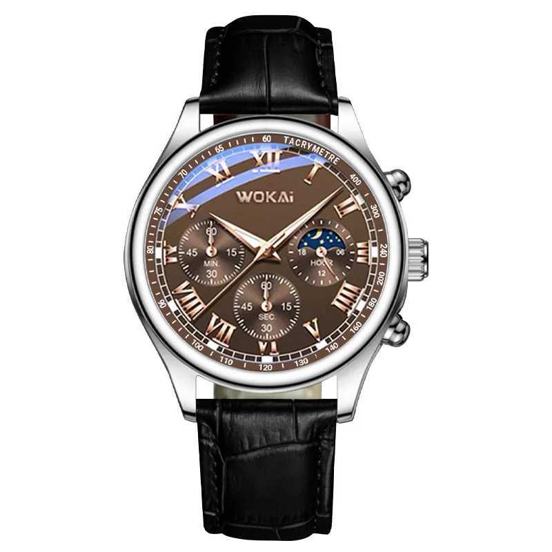 Watch Men Brown Watches Fashion Casual Business Leather Band Quartz Wristwatches Reloj Hombre Montre Sport Homme RelogioX250107