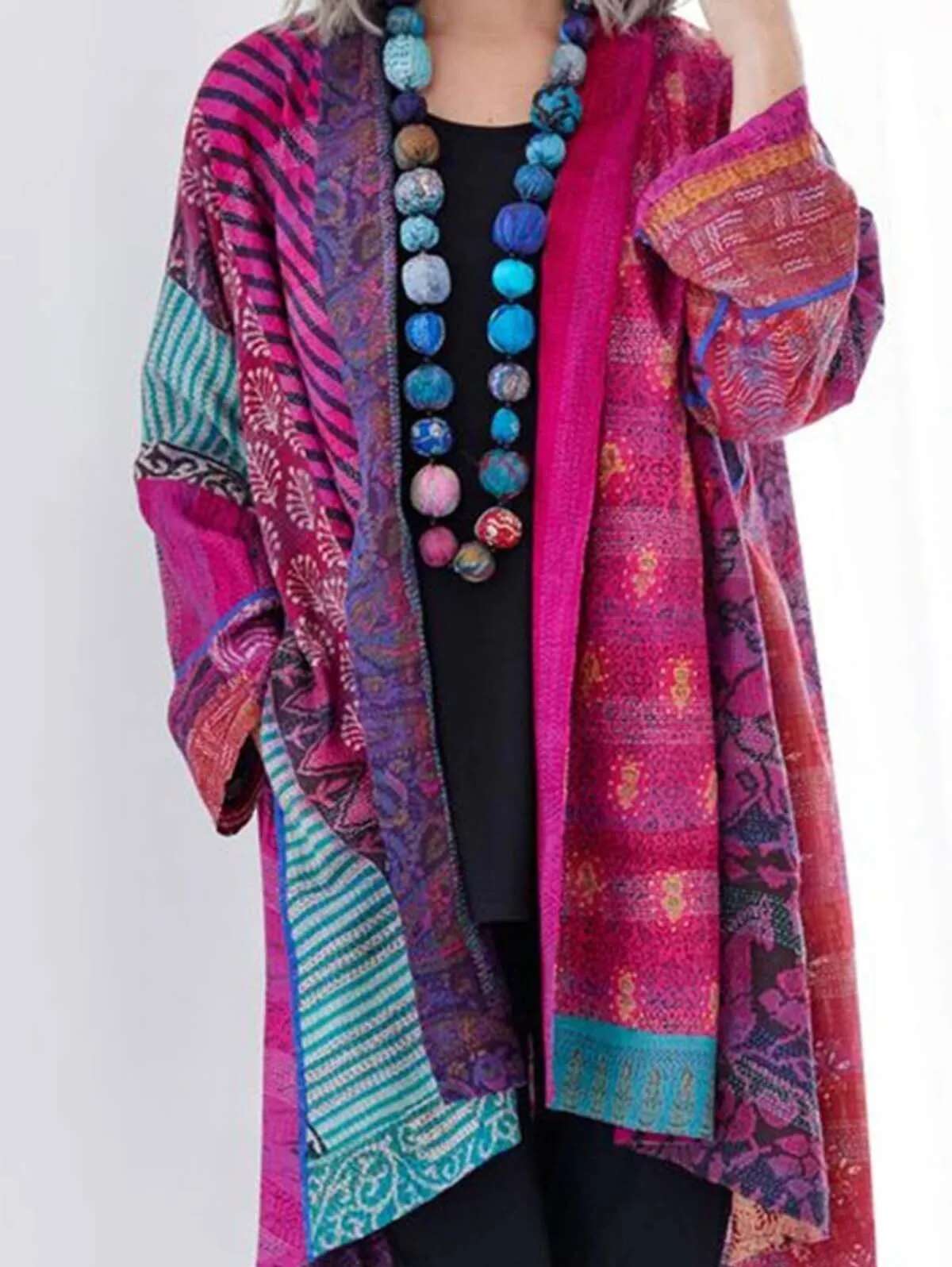 Women's Cardigans Pockets Sweater Vintage Casual Tribal Pattern Slouchy Cardigan Y2k Streetwear Winter Outerwear Loose Clothing