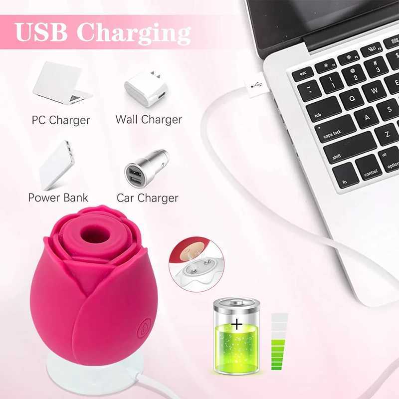 Powerful Sucking Vibrator for Women Vacuum Clitoris Stimulator Female Oral Nipple Clit Sucker Vibrating Adults Sex Rose-ToysXJ250618