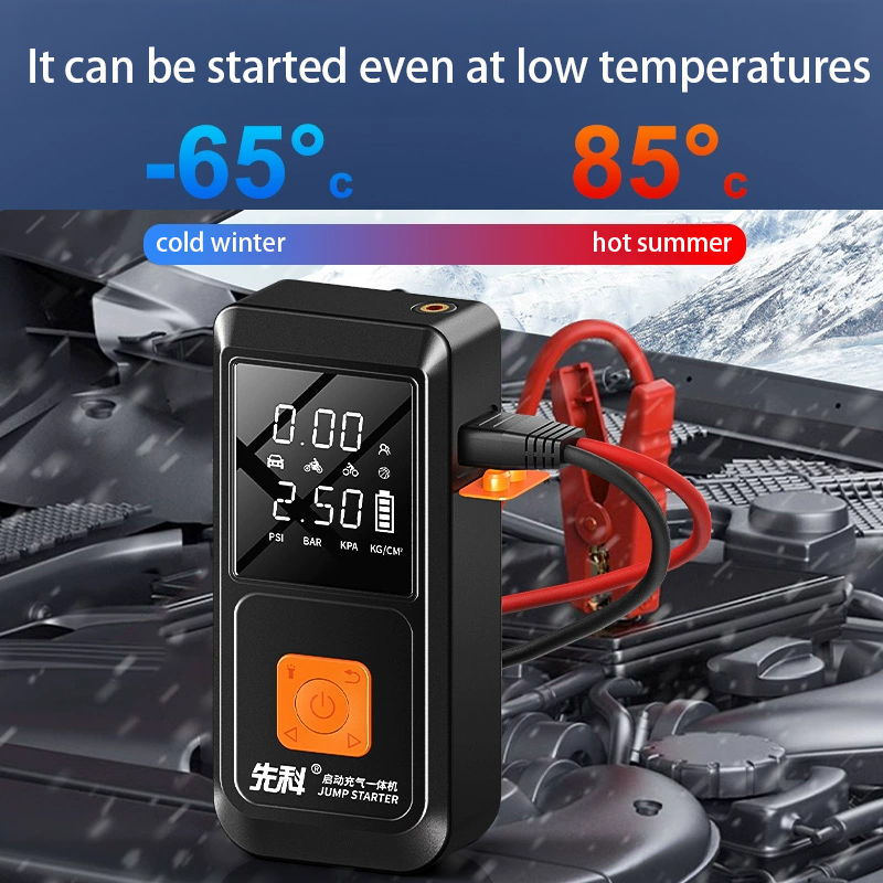 4000A 150PSI portable jump starter battery pack (up to 10.0L gas /8.0L diesel), 12V jump starter for car battery, with large LCD screen and flashlight