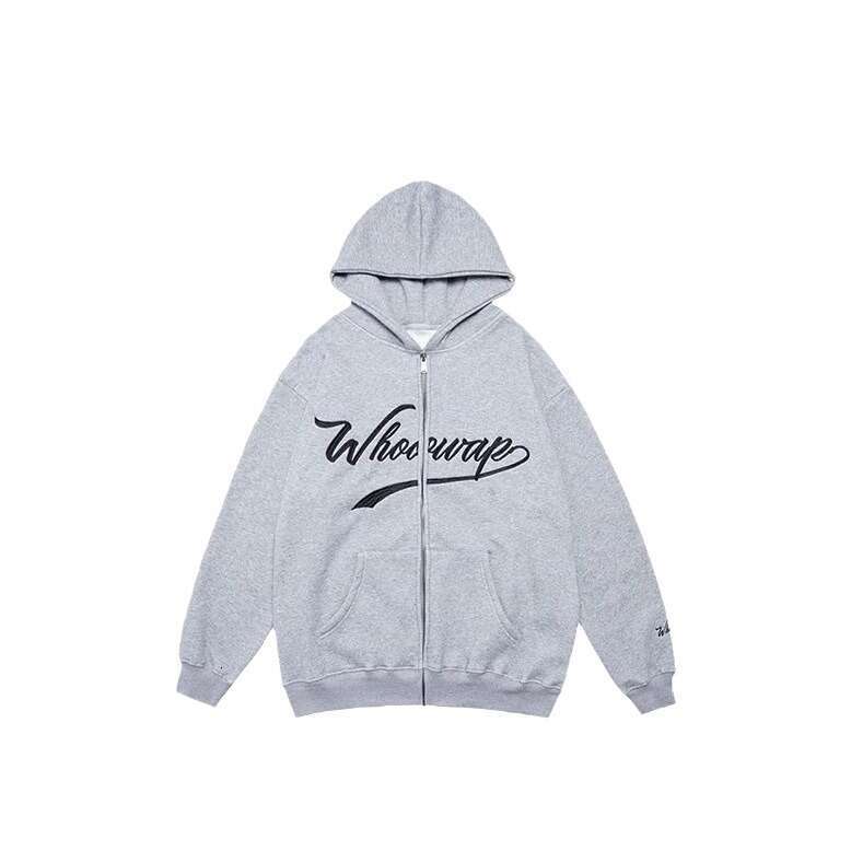 Fashionable American Letter Embroidered Loose Hooded for Casual Men and Women Same Style Couple Hoodie