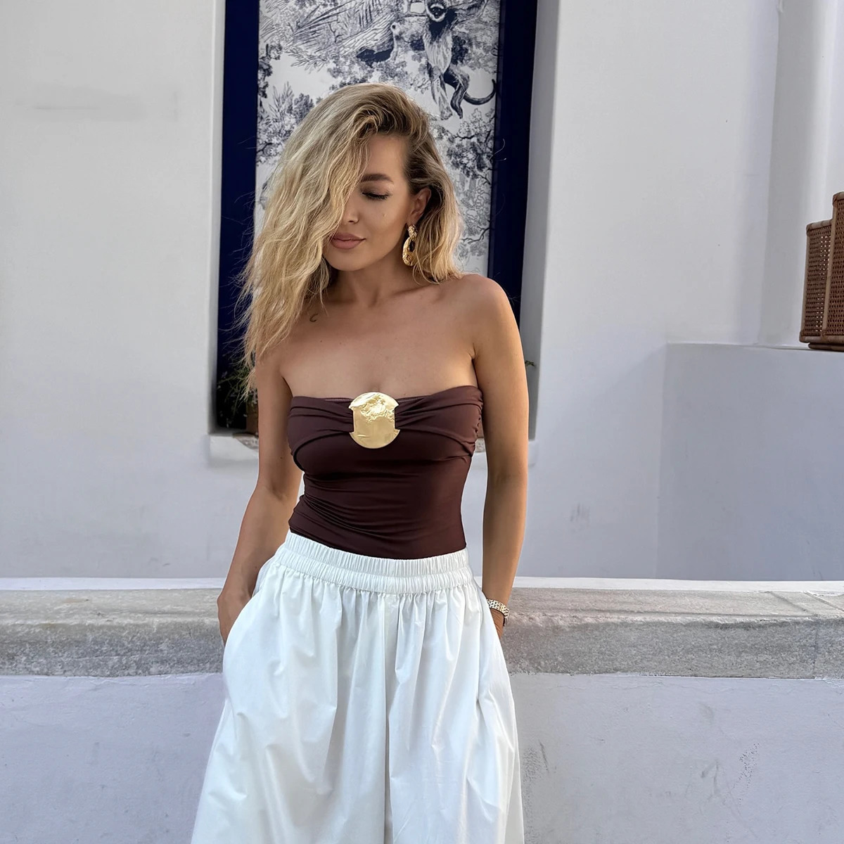 Sexy Women One Piece Swimsuit Female Swimwear Bandeau Monokini Swimming Suit Beachwear High Waist Bathing 250103