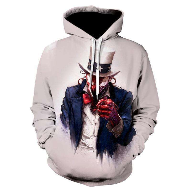 New Anime Series 3D Fashion Black Youth Large Street Trendy Hoodie C