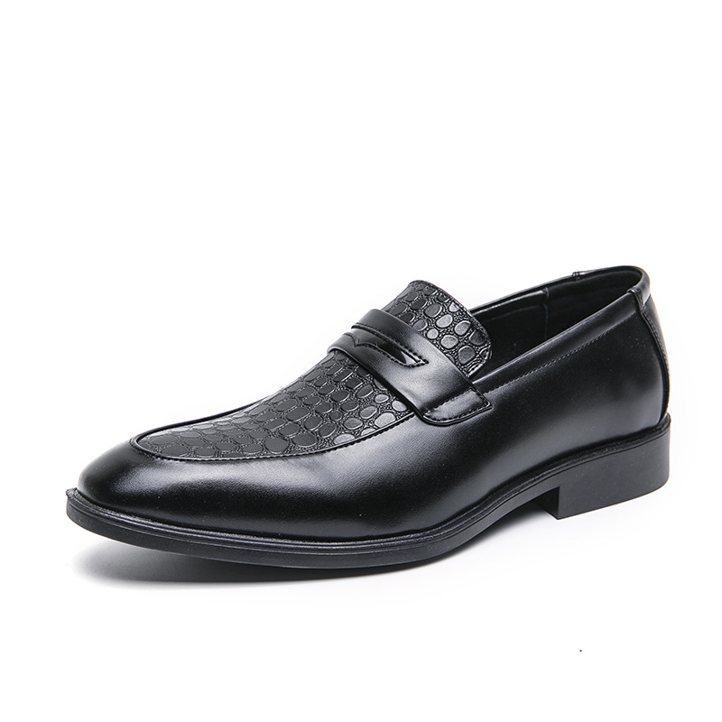 Men Dress Shoes Leather Shoes Pointed Toe New Styles Formal Wedding Shoes Triple Black Brown Blue Free shipping