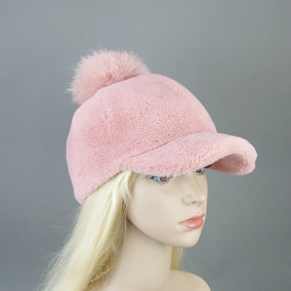 Winter Autumn Baseball Cap Women Containing 20%-30% Lamb Wool Hats Version Warm Cap Plush Baseball Caps Cute Baseball Cap 241218