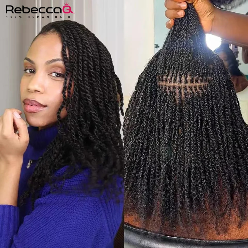 QVR Afro Kinky Bulk Hair No Attachment QVR Afro Curly Bulk Human Hair Rebecca Dreadlock Natural Color Braids Hair 250107