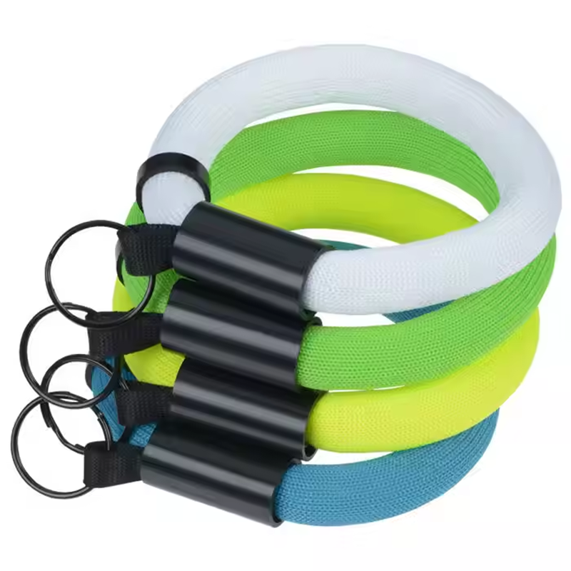 Customized LOGO Yacht EVA Floating Keychain Sponge Buoy Keyboard Wristband Keychains Floral Printed Key Chain Neoprene Key Ring Floating Wristlet Fabr