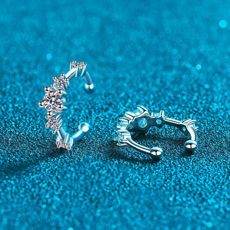 Na Original 925 Sterling Silver Earrings Clip Women D Color VVS D Color Earclips Fine Jewelry Wholesale Bulk 250103