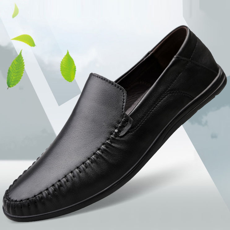 2025 new Italian Mens Leather Casual Summer Men Loafers Moccasins Comfy Driving Breathable Slip On Boat Shoes 240924