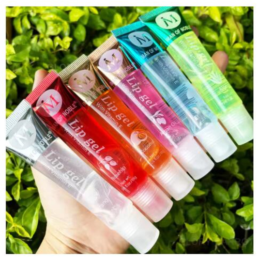 6Pcs Fruity Flavor Watery Glossy Lip Gloss Set Clear Lip Gel Hydrating Moisturizing Lip Gloss Women Lips Makeup Wholesale