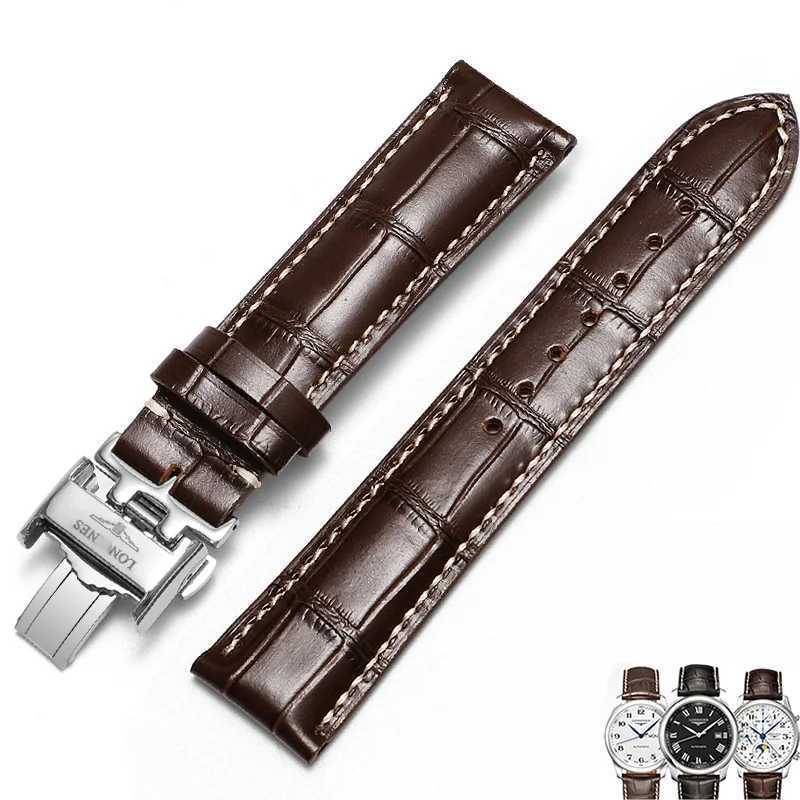 Watch Bands Suitable for Longines L2 Magnificent L4 series belt male main series moon phase female bow buckle cowhide belt J250106