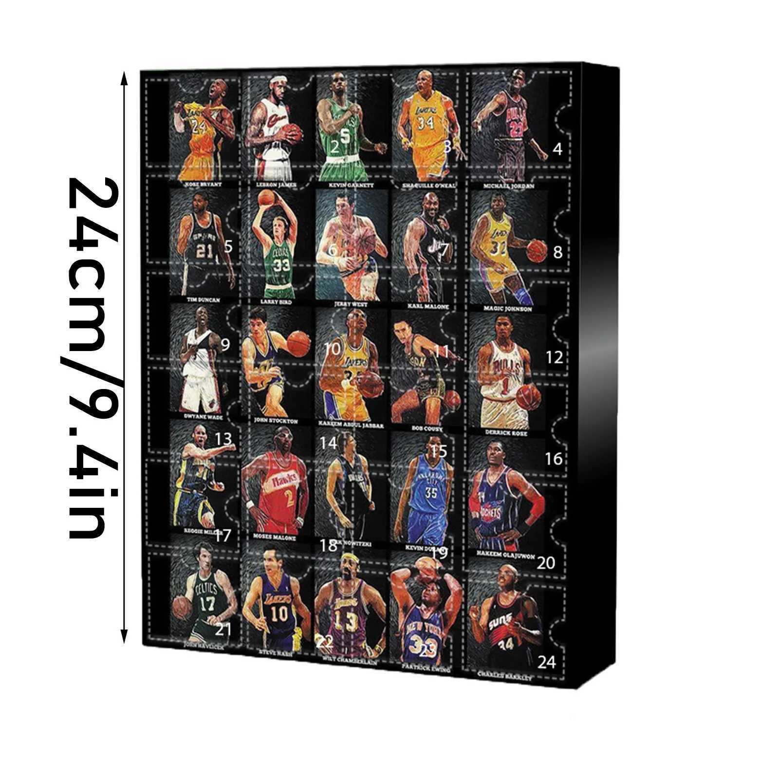 Christmas Doll Advent Calendar 24pcs 3D Basketball Player Figures Countdown Surprise Gift