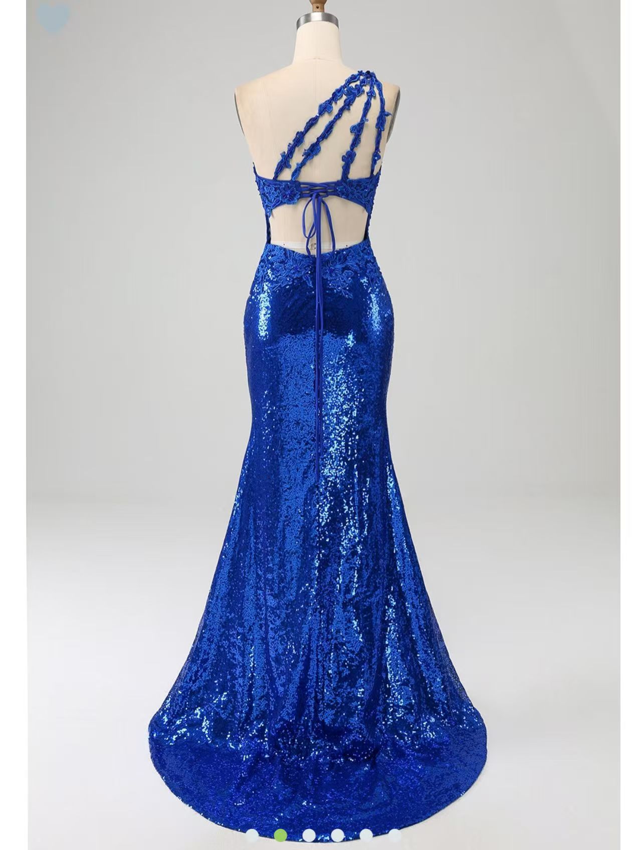 2025 Royal Blue Evening Dresses Prom Dresses for Black Women Promdress Mermaid Beaded Sequined Lace One Shoulder Side Split Birthday Dress Reception G
