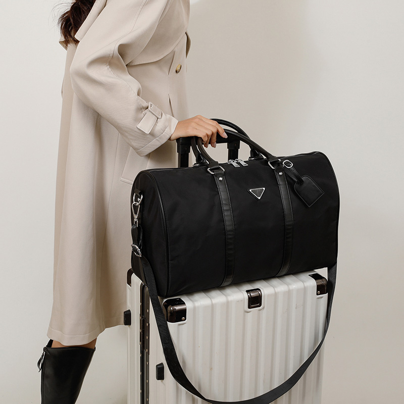 Men's nylon travel black fiess handbag, crossbody bag, women's lage bag