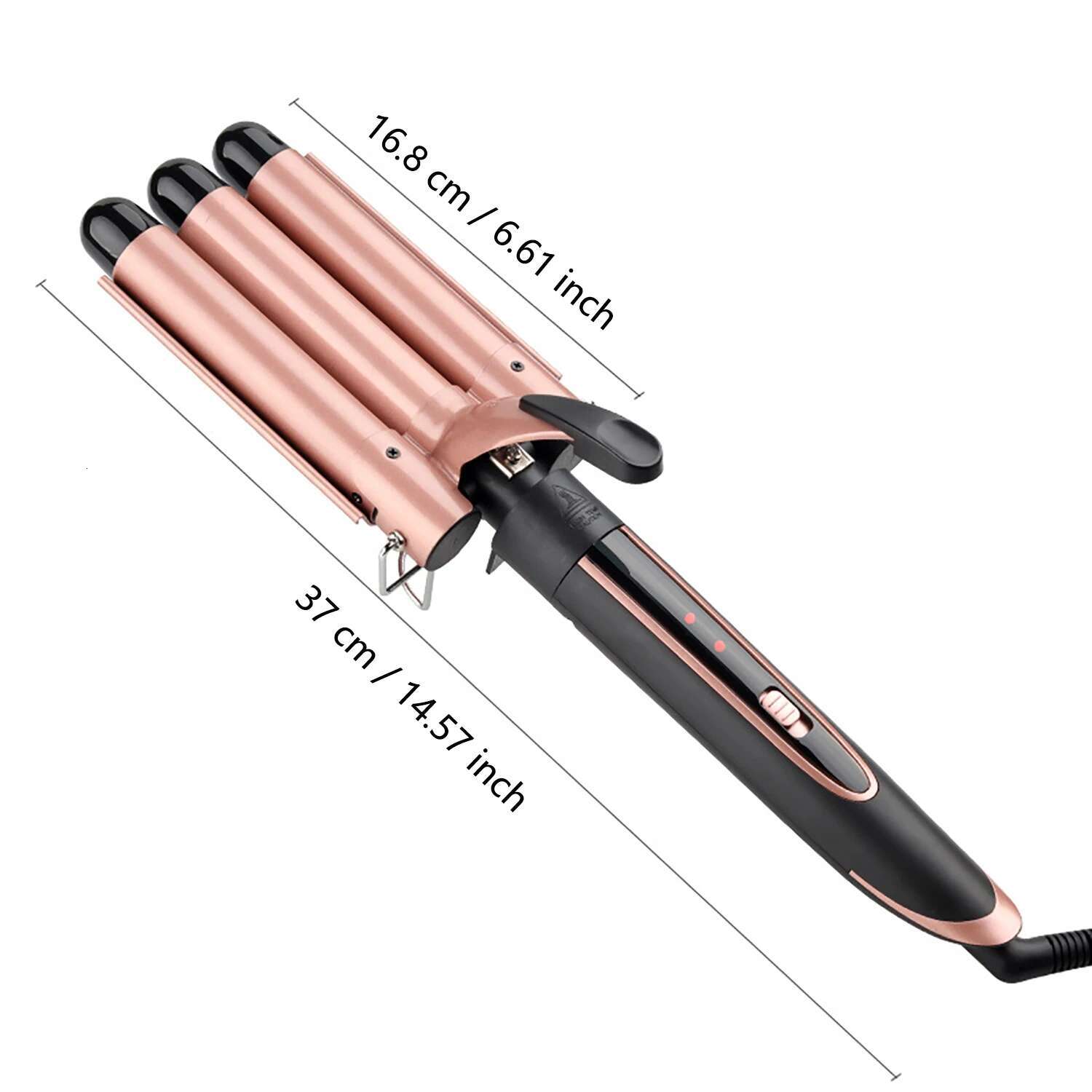 Long Iron Set, 5 in 1 Curg Wand Set with Ceramic Barrel for Long/Medium Hair, Include 2 Clips