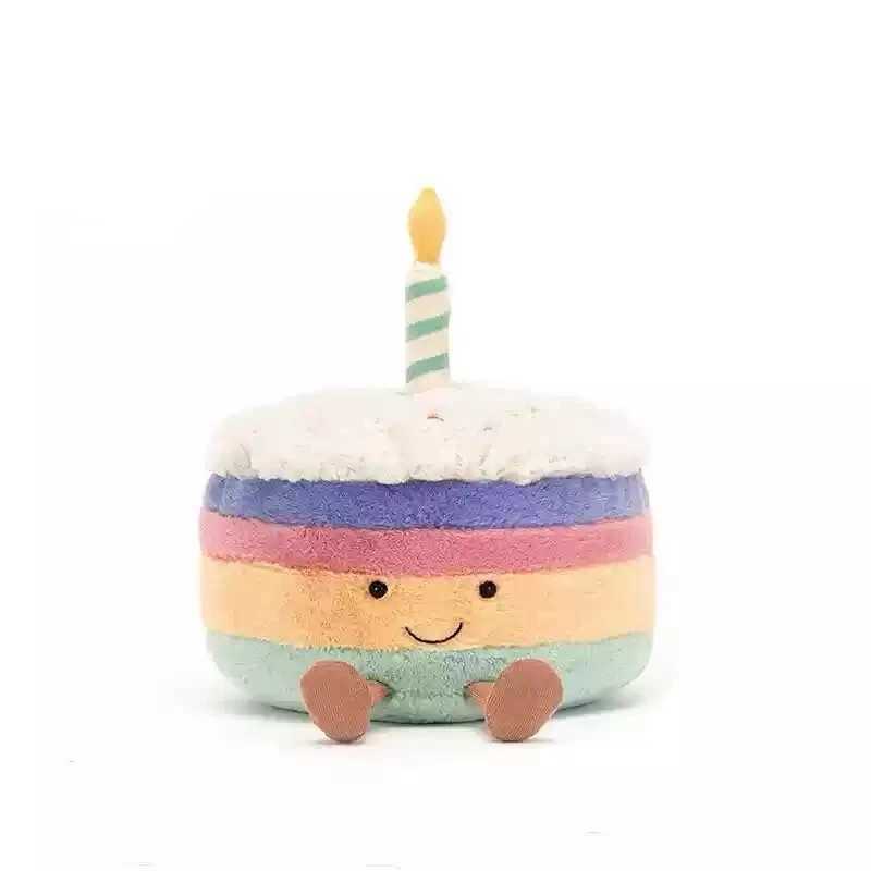 Plush toys birthday cake toys fun Strberry rainbow dolls baby doll gifts cute decorations Dollsdolls rainbow wedding gifts W250107