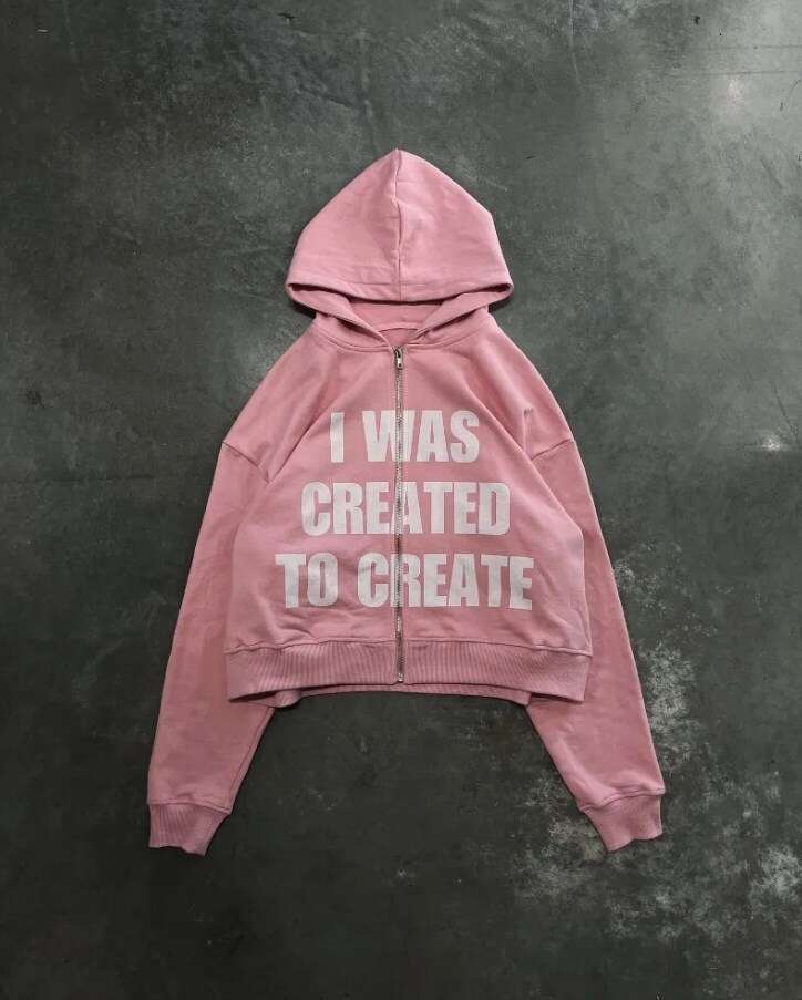 Fashionable letter printed unisex couple hooded cardigan loose zipper hoodie