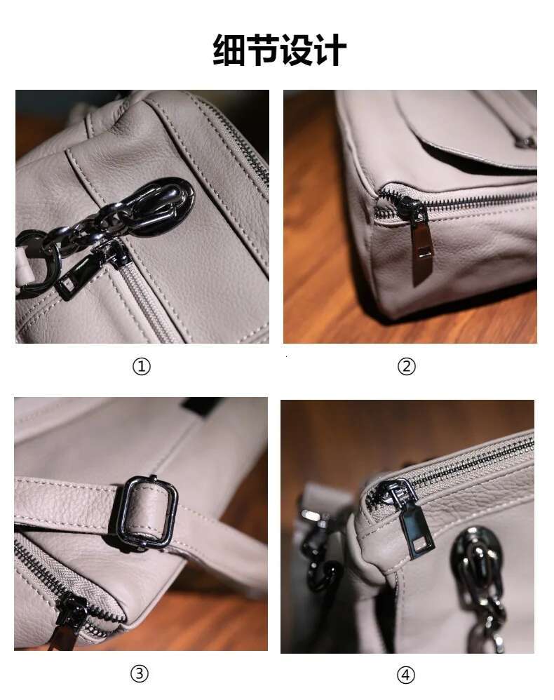 Cow Women's Bag, Simple and Fashionable Genuine Leather Handbag, Single Shoulder Crossbody High-quality Tote Bag