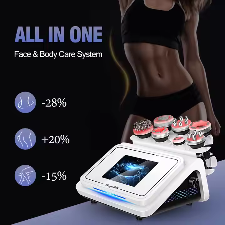 New 7 in 1 80K Ultrasonic Cavitation Slimming Machine Loss Weight Vacuum Radio Frequency Skin Tightening Body Sculpting Machine