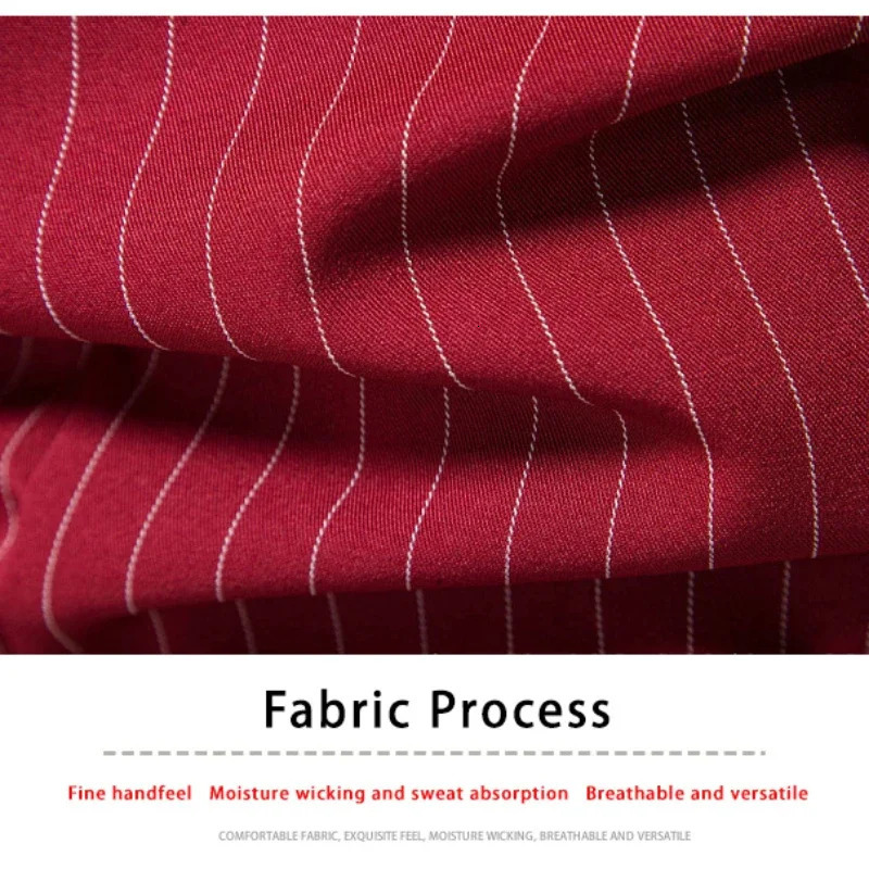 Explosive European Code Striped Mens Suit Vest Fashion Business Formal Wear Casual Waistcoats Red and Black Stripes S2XL 250107