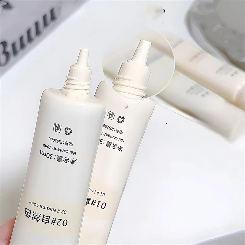 Moisturizing Liquid Foundation Ivory White Natural Color BB Cream Waterproof Lasting Base Concealer Lightweight NonSticky Makeup 241230