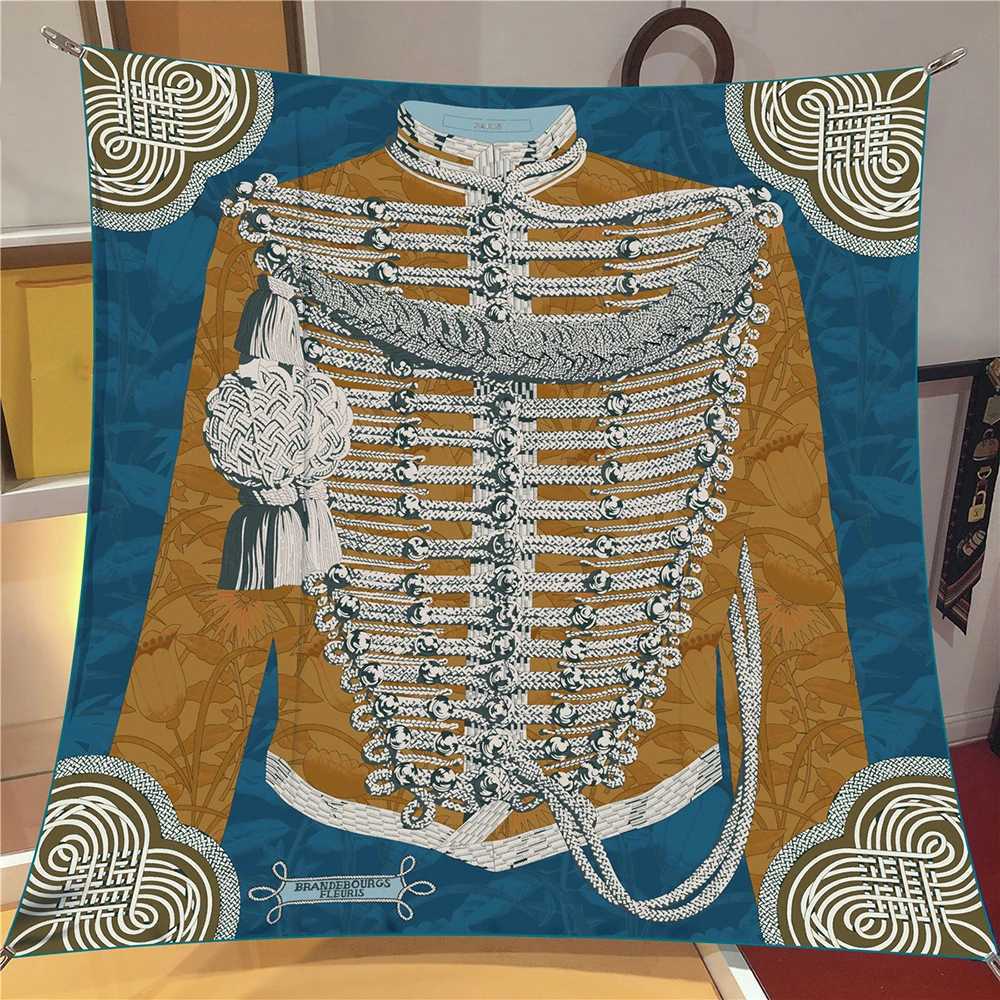 90cm Silk Scarf Womens Saddle with Printed Square Scarf Head Echarpes Silk Foulards Womens Bag Beach Shawl Bandana Womens Headscarf W250107