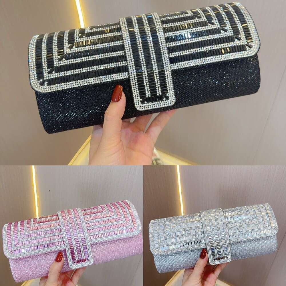 Water Dia Sparkg Chain Dinner Handheld Dress Bride Wedding Bag, Celebrity Handbag, Women's Banquet Bag