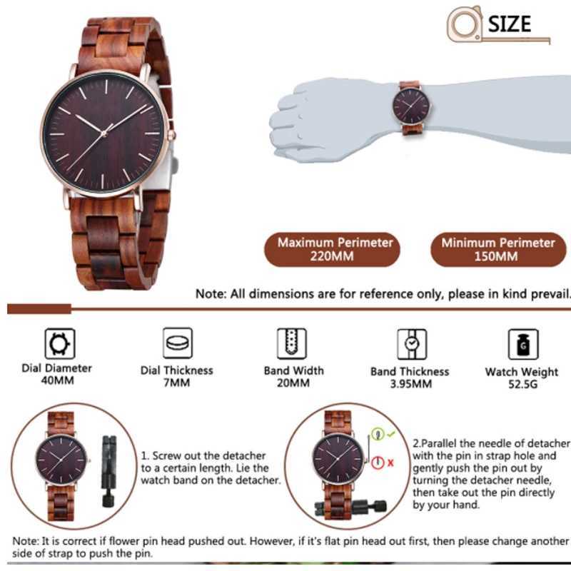2024 hot selling fashion men women wrist watch free shipping quartz wooden watches environment friendlyX250107