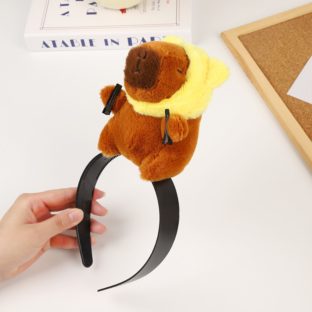 Kapibala series headband Tiktok the same hair pulling headband net red photo cartoon high skull top hair binding headband