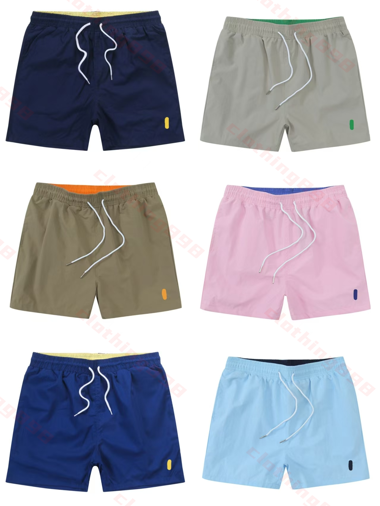 men shorts designer swim shorts Warhorse shorts summer beach Breathable quick drying shorts men High quality pony embroidery loose beach pants swimming shorts