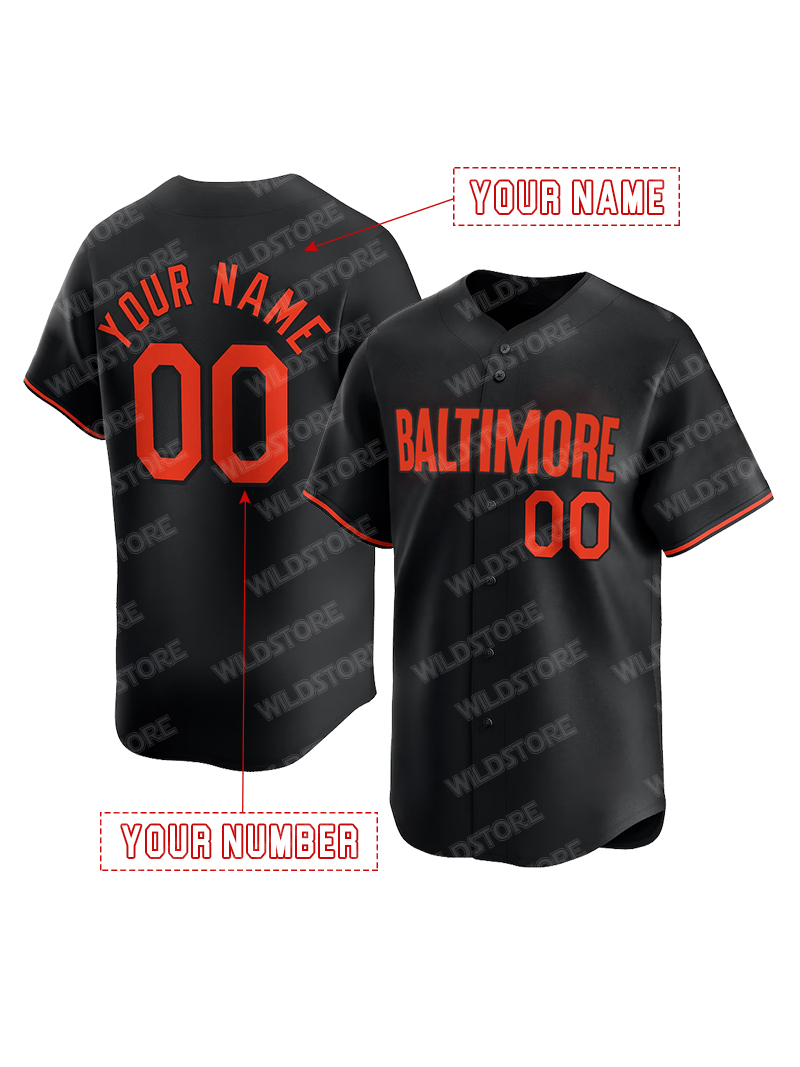 Orange Baltimo Re Baseball Jerseys Men's Sewing Embroidery High Quality In Stock Fast Shipping Slight Stretch Polyester - Perfect for Sports Jers