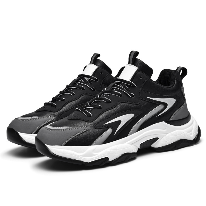 Autumn fashion shoes student sports training shoes boy daddy shoes leather shoes large size sports shoes spot wholesale 39-48