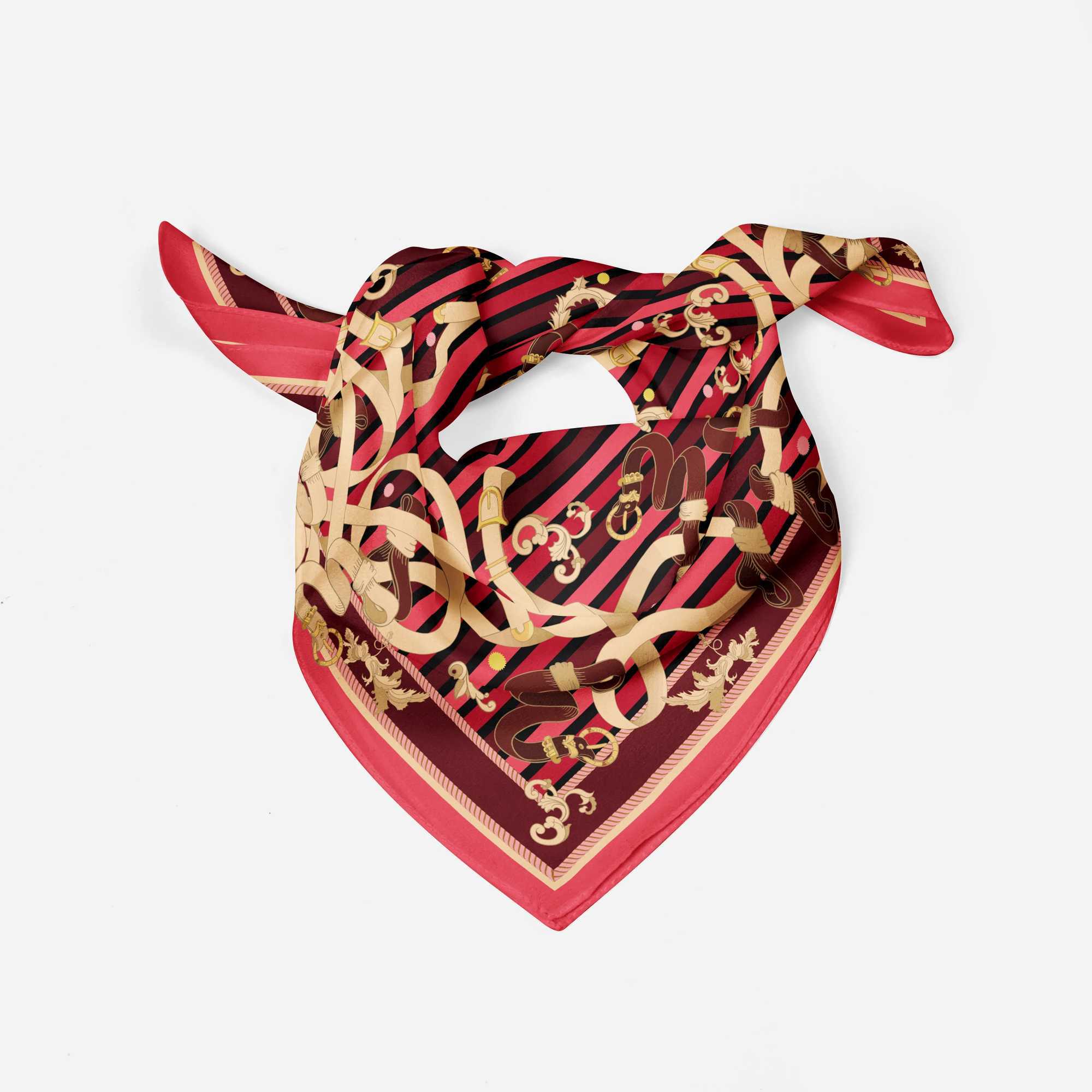 2025 Foulard Luxury Silk Shawl Square Womens Scarf Satin Headband Fashion Packaging Collar Headband Womens Hairband Headband W250107