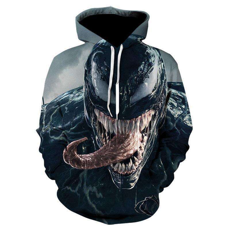 New Anime Series 3D Fashion Black Youth Large Street Trendy Hoodie C