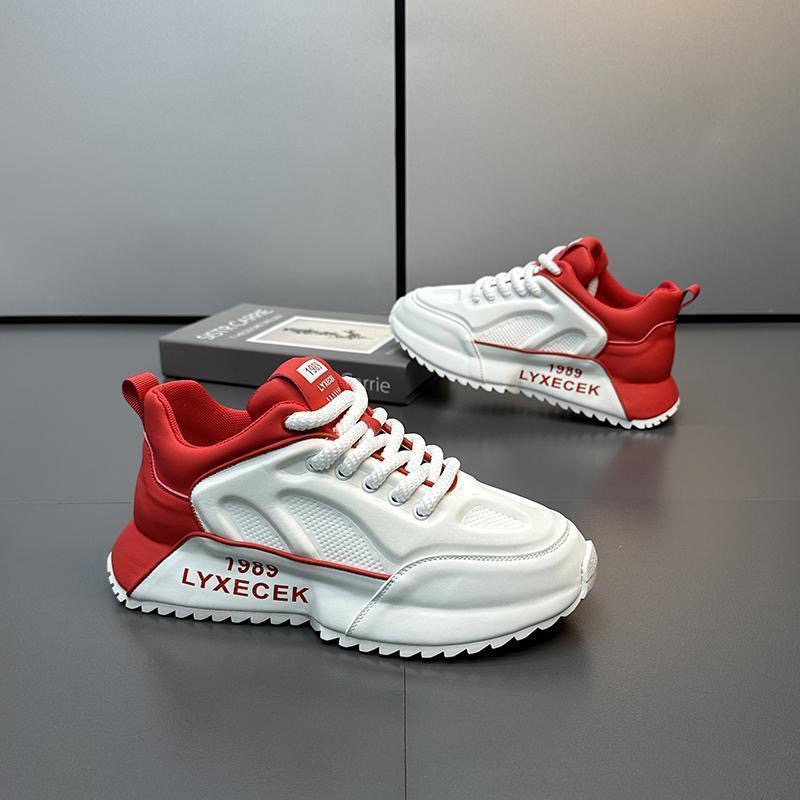 Chunky Men Sneaker Designer Cover Bottom Board Fashion Casual Leather Cowhide Increased Internal Platform Shoes 5c29 92d2