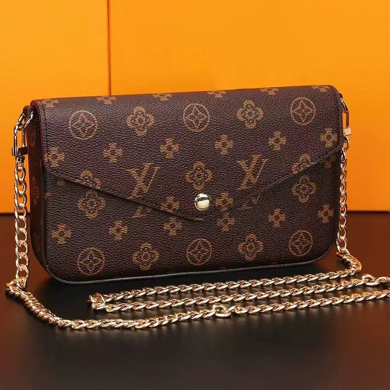 High quality card bag Multi Felicie Pochette Women Chain Bags Wallet Messenger Leather Handbags Shoulder High Quality Flower Purse Crossbody Bag AAAAA