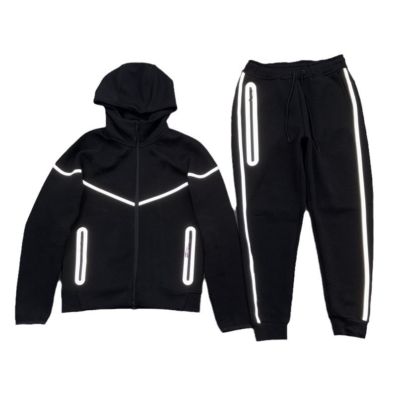 Mens Tracksuits Tech Fleece Tracksuit Designer Tracksuit Hooded Jackets Space Cotton Trousers Womens Thick Reflective Coats Bottoms Men Joggers Running Jumper